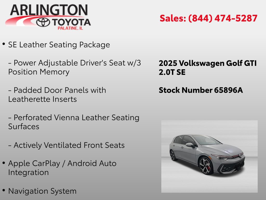 Used 2025 Volkswagen GTI SE FWD image 2