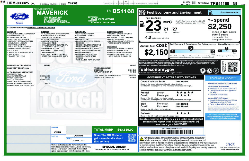 New 2026 Ford Maverick Tremor AWD/4WD image 7