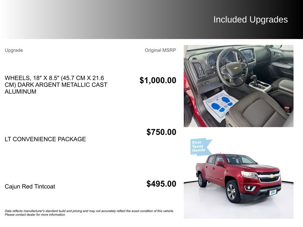 Used 2018 Chevrolet Colorado LT w/ LT Convenience Package RWD image 5