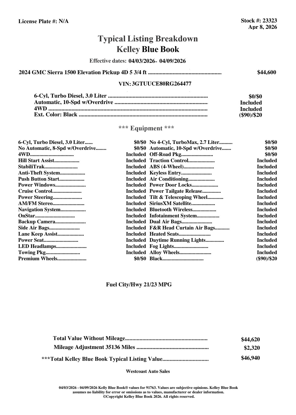 Used 2024 GMC Sierra 1500 Elevation w/ X31 Off-Road Package image 10