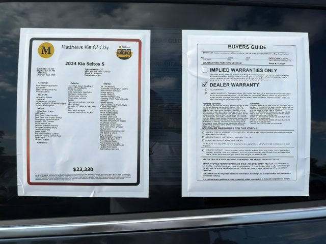 Certified 2024 Kia Seltos S AWD/4WD image 15