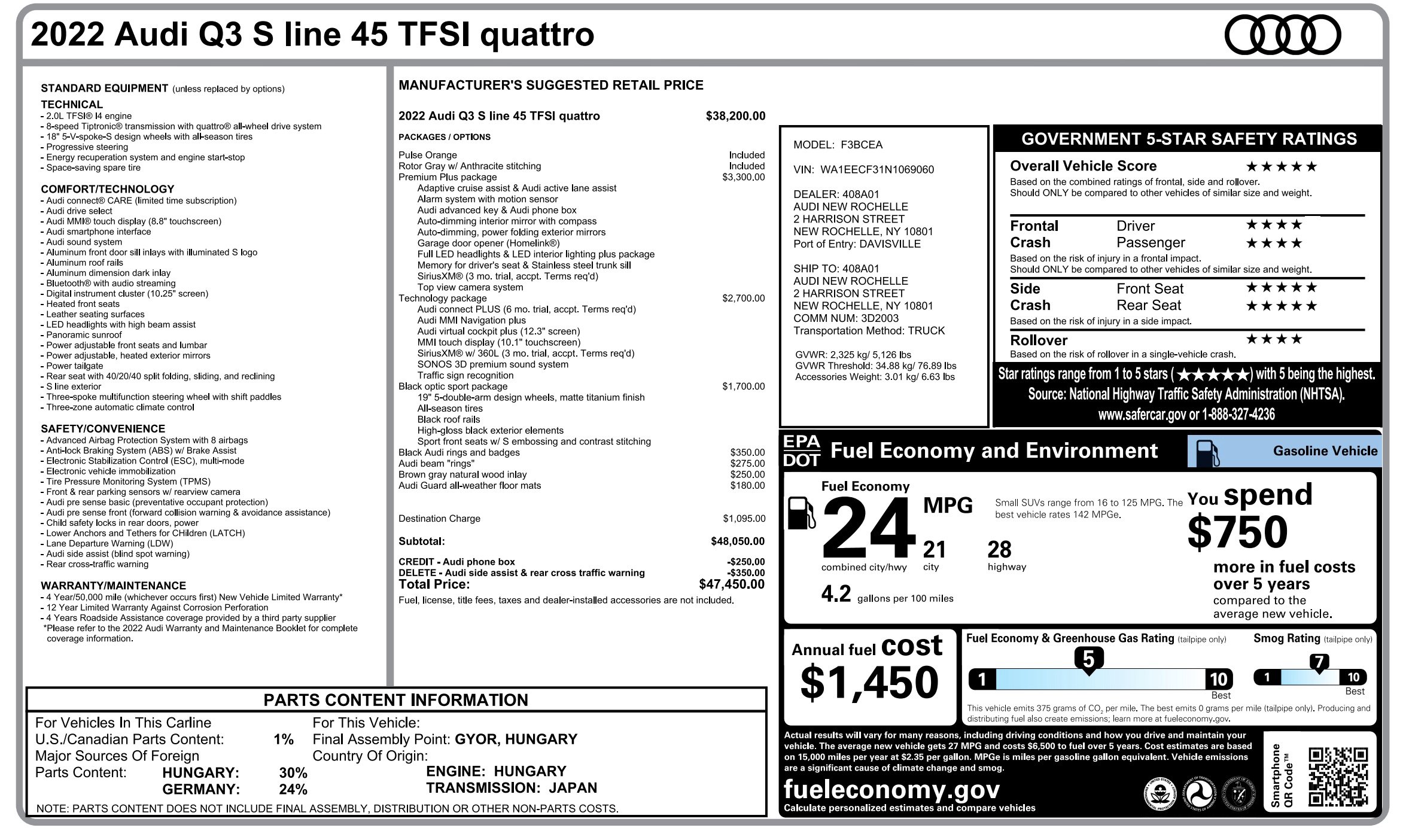 Used 2022 Audi Q3 2.0T Premium Plus w/ Premium Plus Package image 5