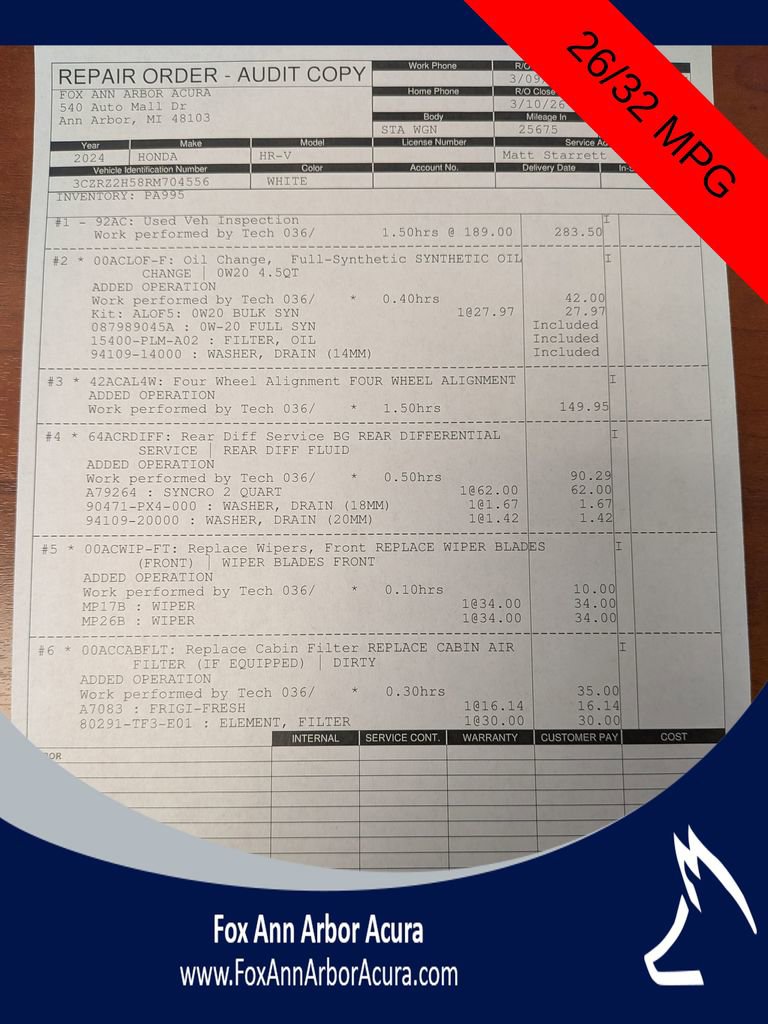 Used 2024 Honda HR-V Sport image 28