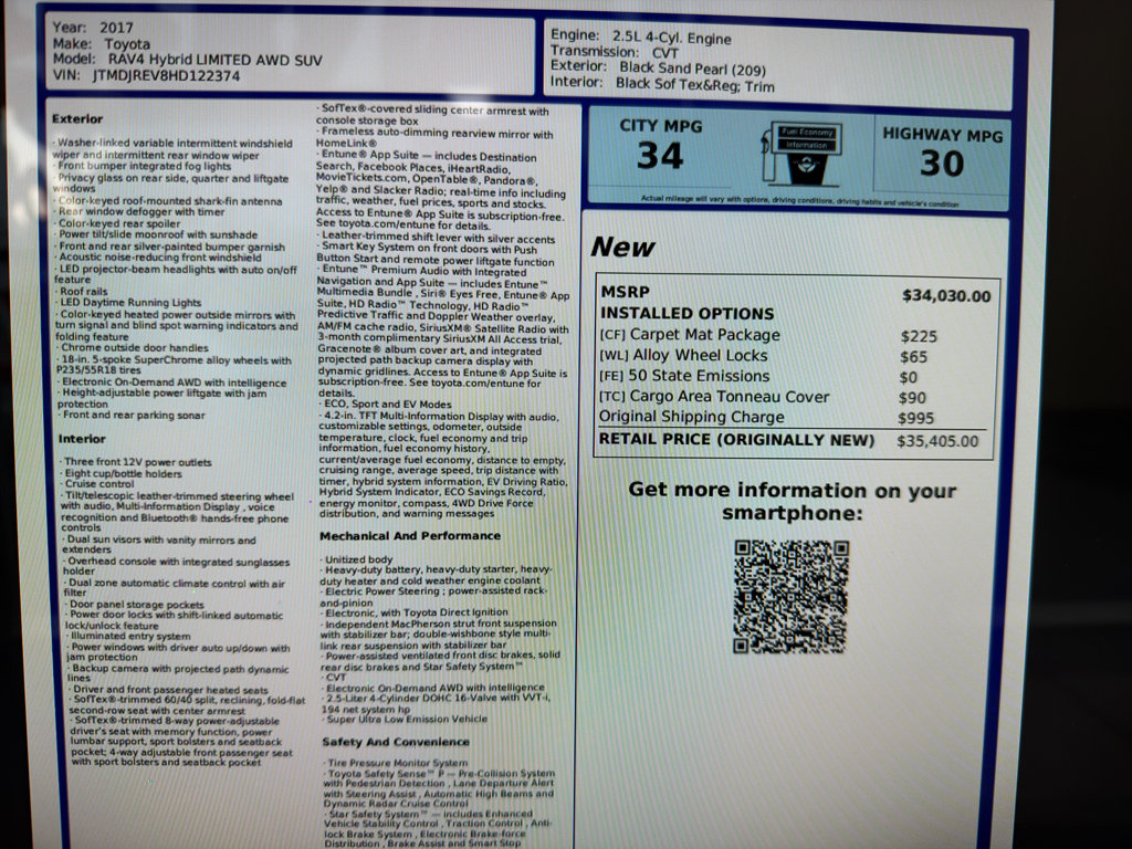 Used 2017 Toyota RAV4 Limited image 20