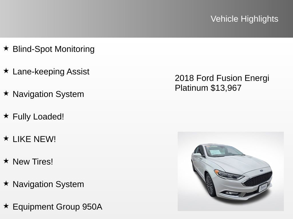 Used 2018 Ford Fusion Energi Platinum image 8