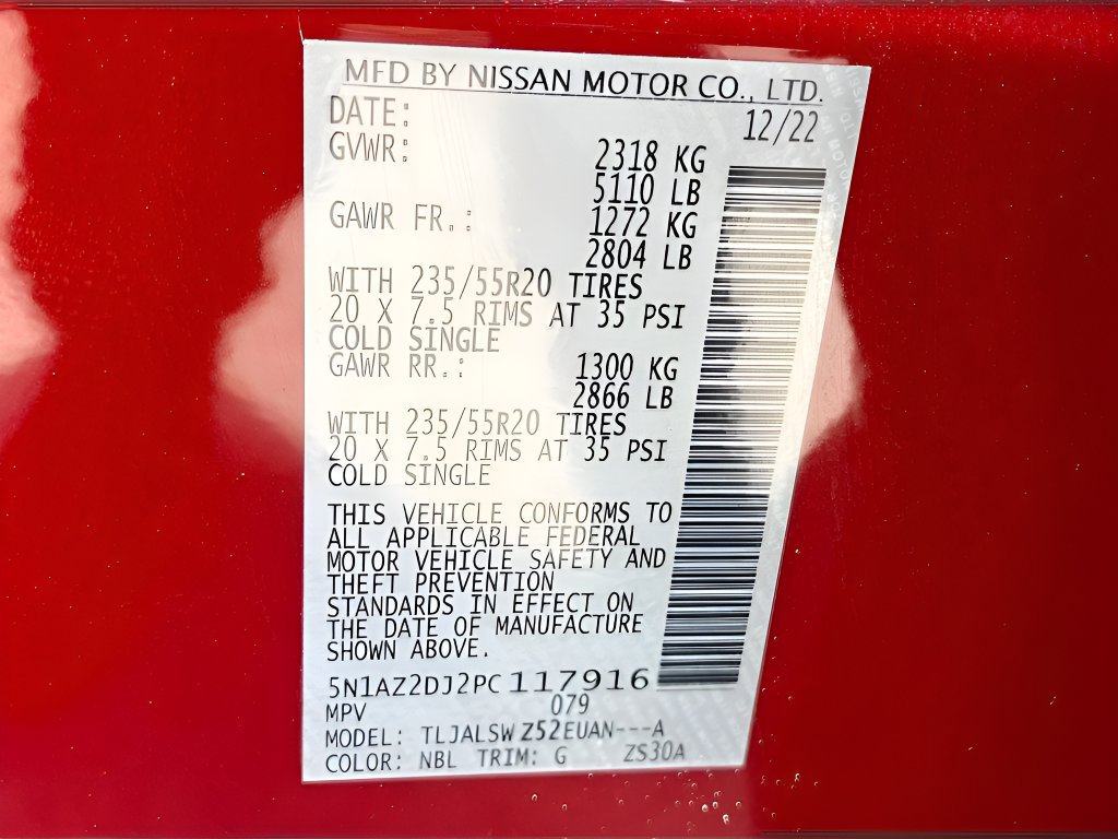 Used 2023 Nissan Murano Platinum w/ Cargo Package FWD image 33