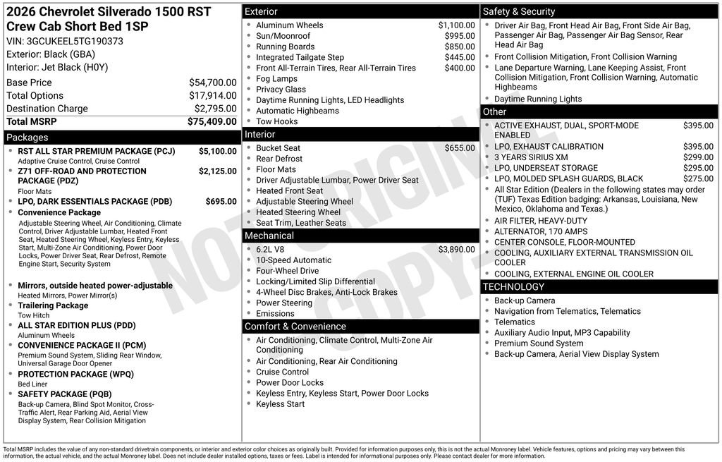 New 2026 Chevrolet Silverado 1500 RST w/ RST All Star Premium Package image 4
