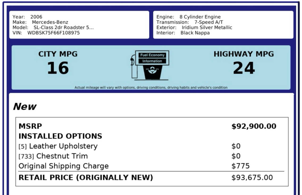 Used 2006 Mercedes-Benz SL 500 image 4