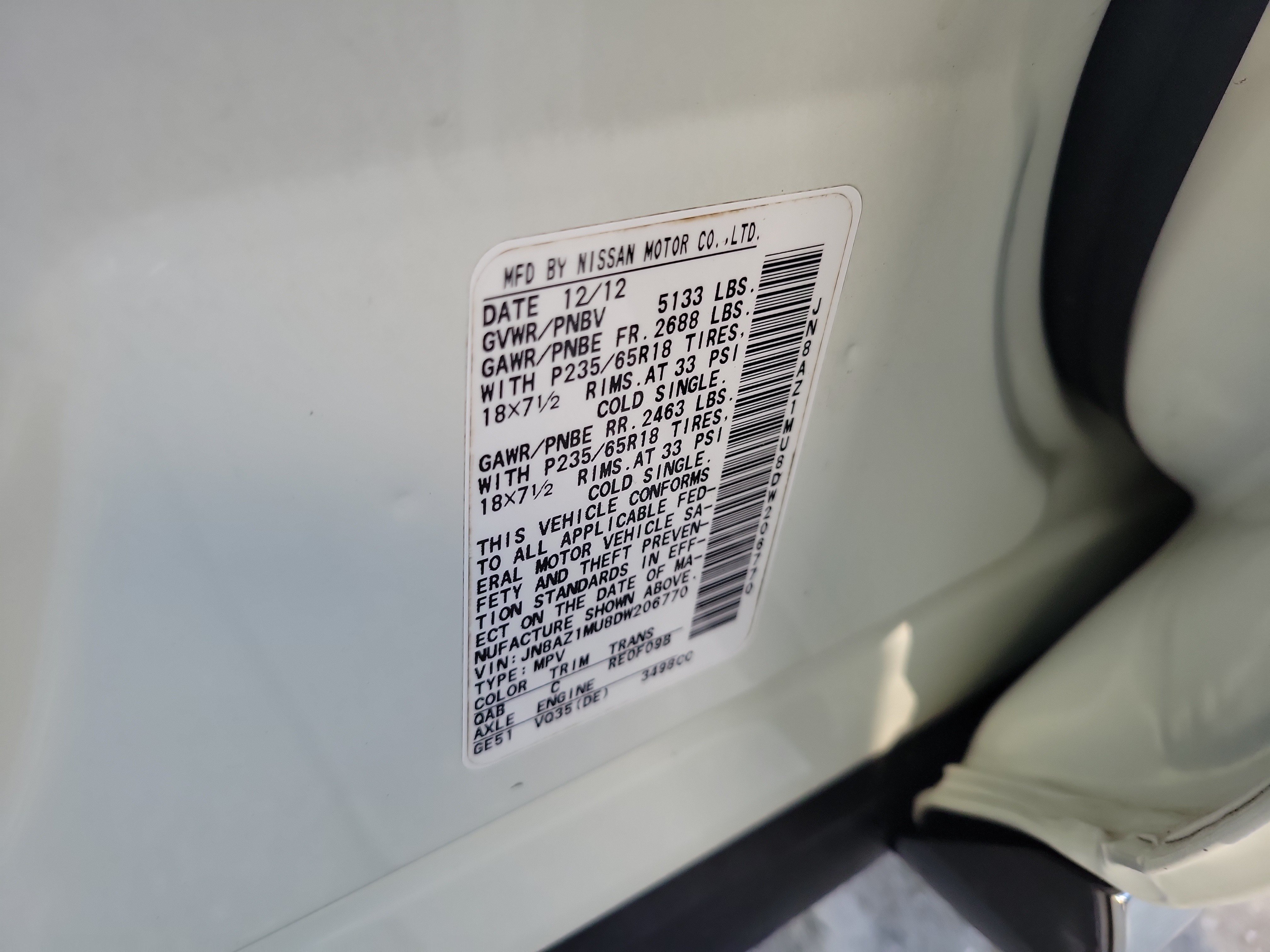 Used 2013 Nissan Murano SV FWD image 30