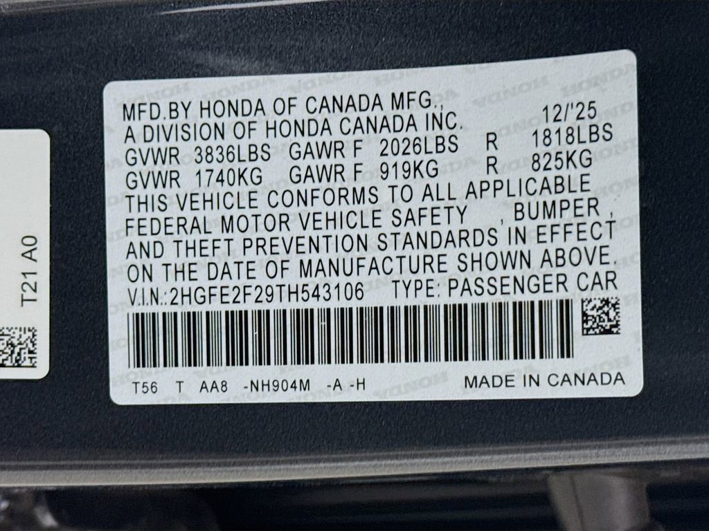 New 2026 Honda Civic LX image 29