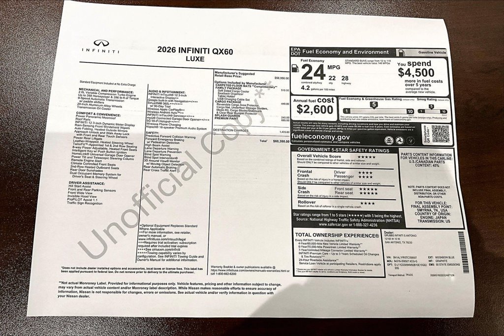 Certified 2026 INFINITI QX60 Luxe w/ Family Package FWD image 33