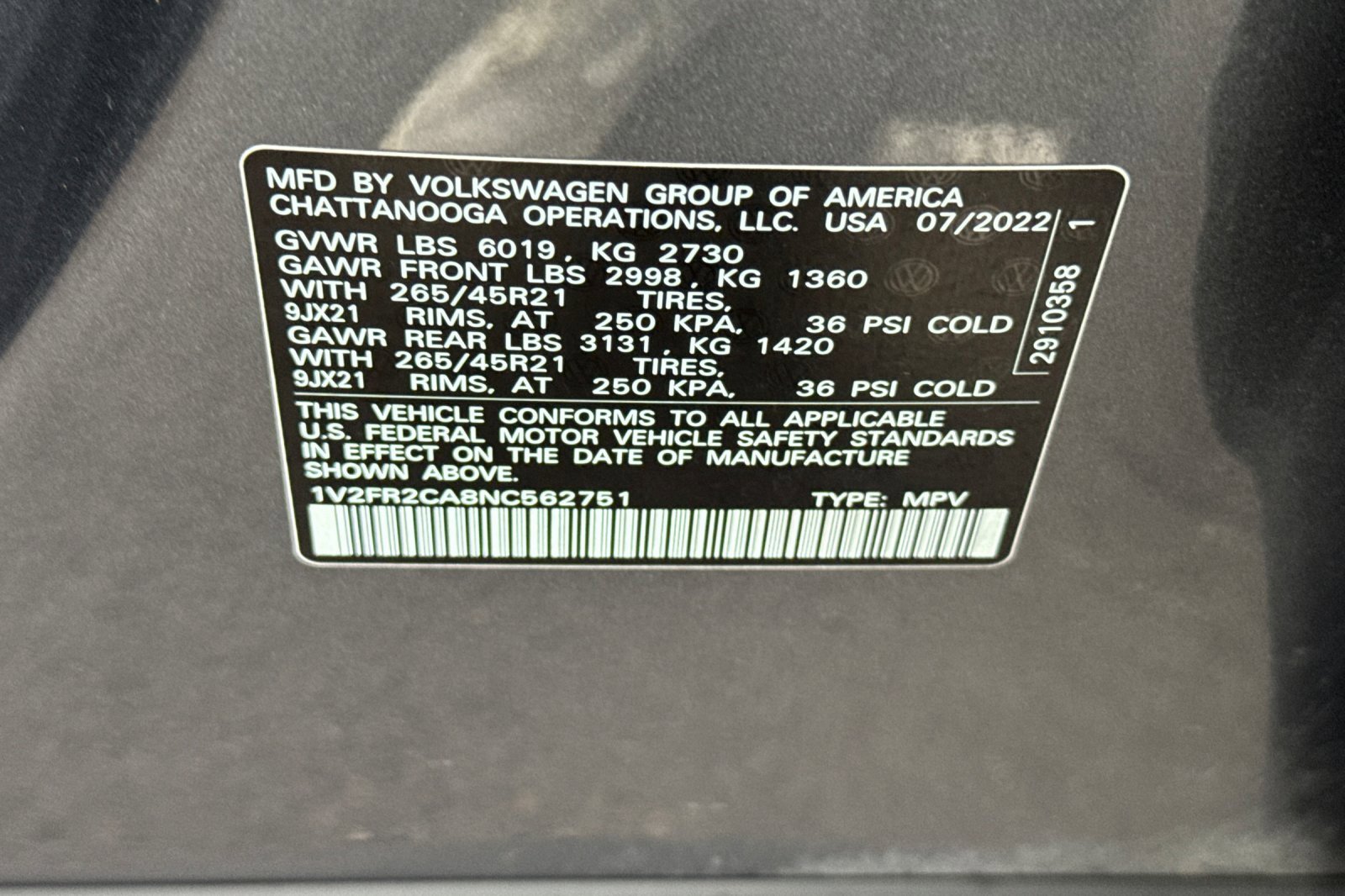 Used 2022 Volkswagen Atlas SEL Premium image 34