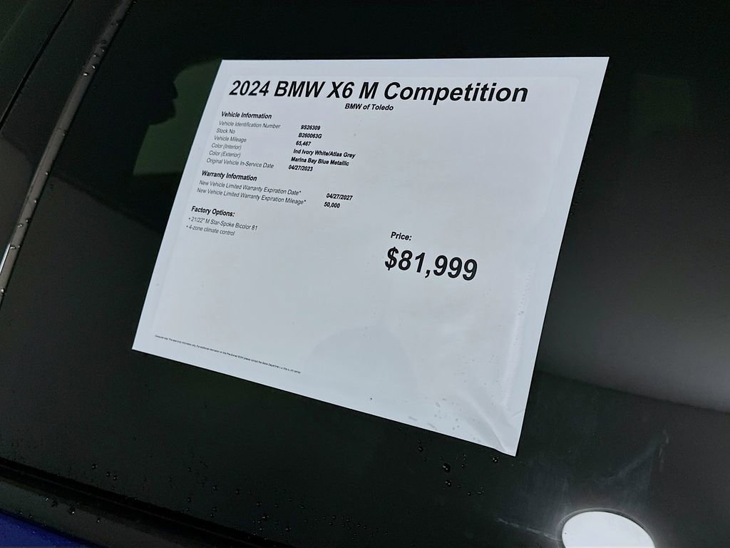 Used 2024 BMW X6 M Competition AWD/4WD image 12
