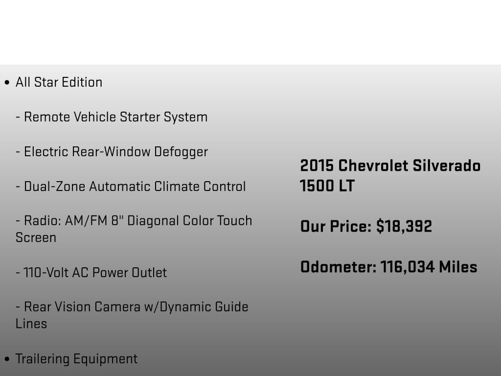 Used 2015 Chevrolet Silverado 1500 LT w/ All Star Edition AWD/4WD image 6