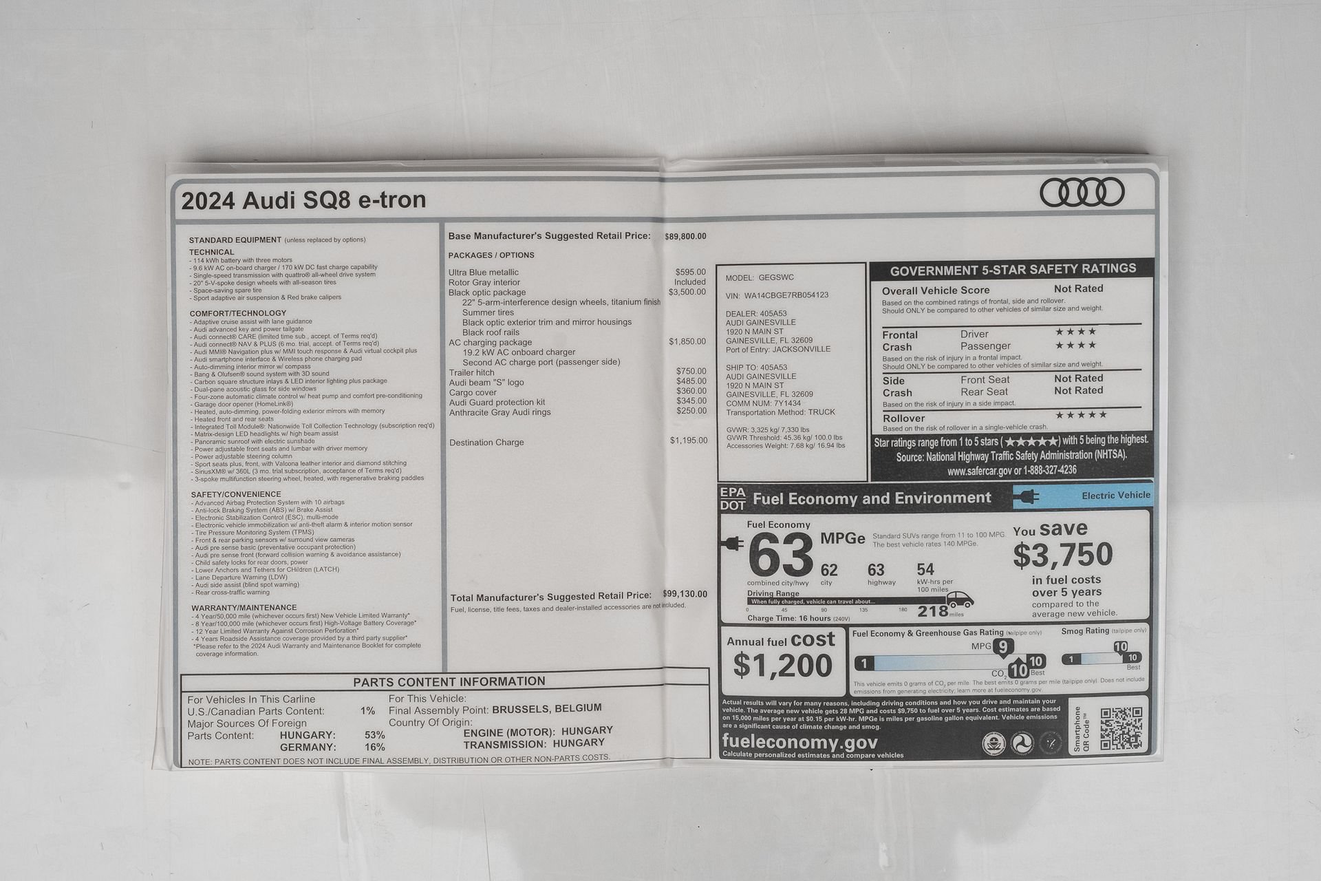 Used 2024 Audi SQ8 e-tron Premium Plus AWD/4WD image 84