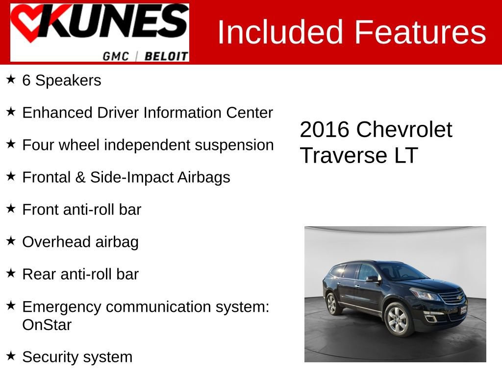 Used 2016 Chevrolet Traverse LT w/ Style and Technology Package AWD/4WD image 3