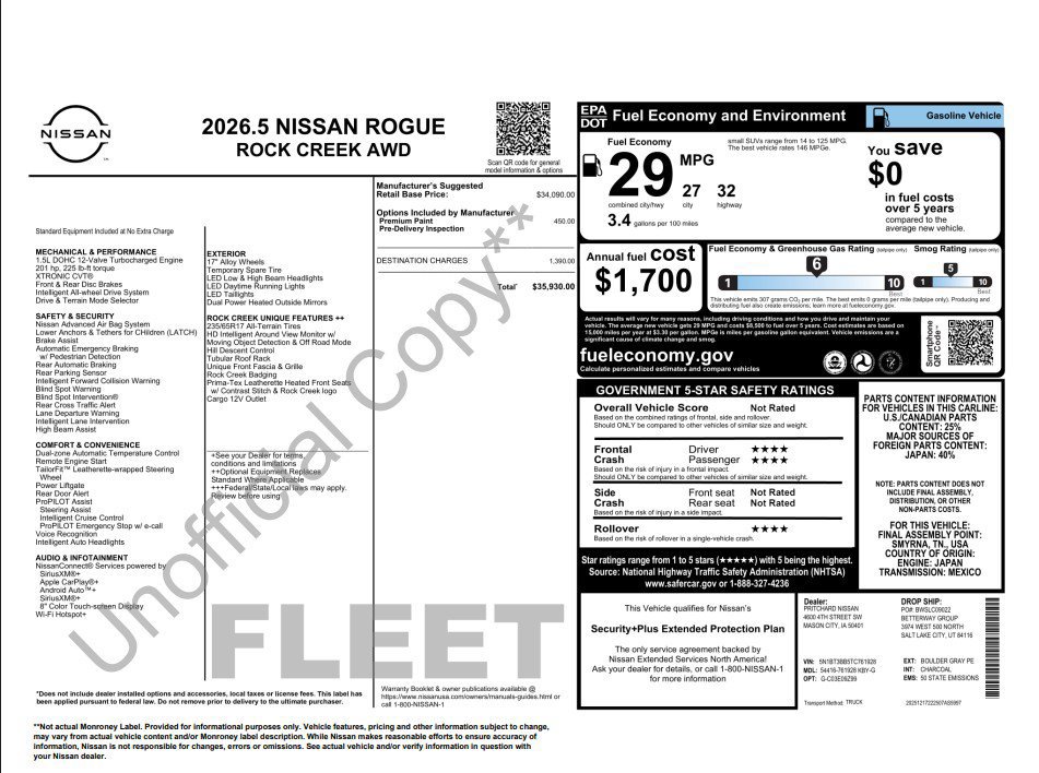 Used 2026 Nissan Rogue SV AWD/4WD image 5
