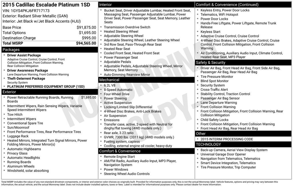 Used 2015 Cadillac Escalade Platinum video 2