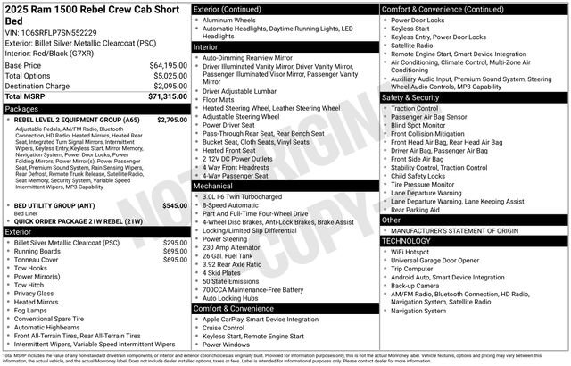 Used 2025 RAM 1500 Rebel w/ Rebel Level 2 Equipment Group AWD/4WD image 40