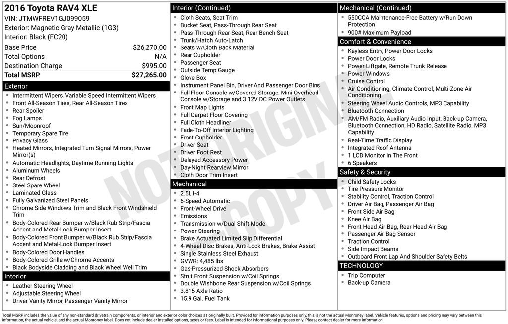 Used 2016 Toyota RAV4 XLE image 47