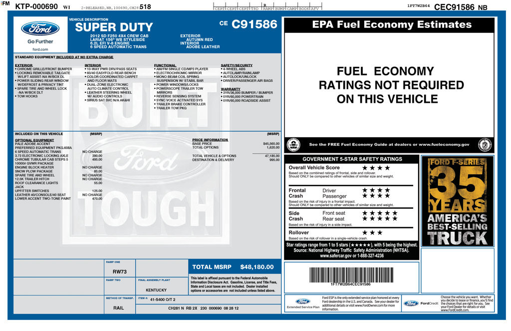Used 2012 Ford F250 Lariat w/ Snow Plow Prep Pkg AWD/4WD image 9