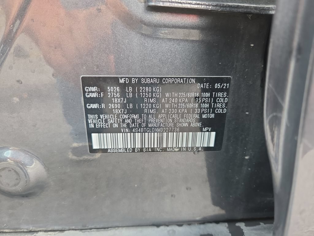 Certified 2021 Subaru Outback Onyx Edition XT w/ Popular Package #2 AWD/4WD image 43