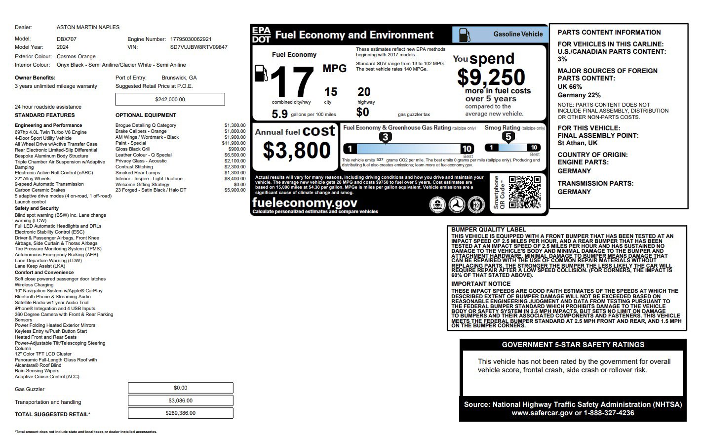 Used 2024 Aston Martin DBX 707 image 43
