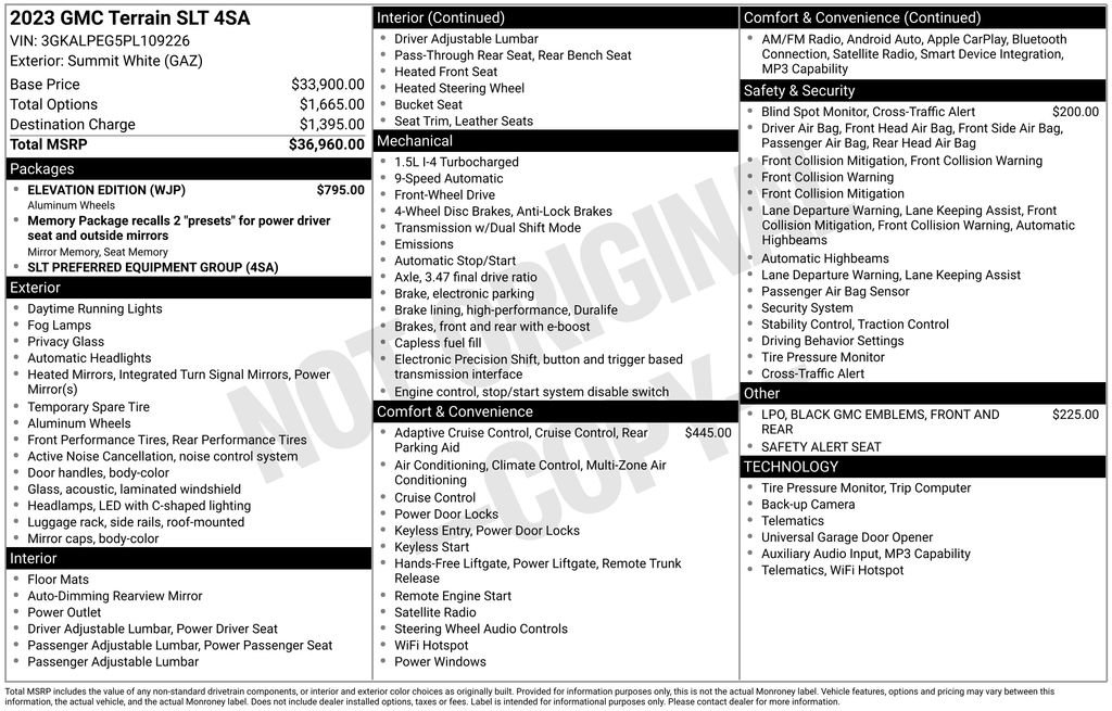 Used 2023 GMC Terrain SLT w/ Elevation Edition image 15