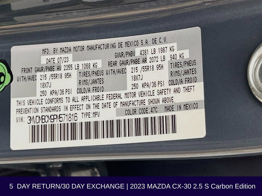 Used 2023 MAZDA CX-30 AWD 2.5 S w/ Preferred Package image 38