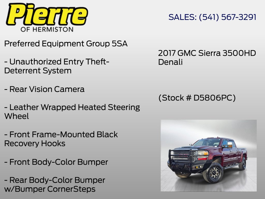 Used 2017 GMC Sierra 3500 Denali w/ Duramax Plus Package AWD/4WD image 30