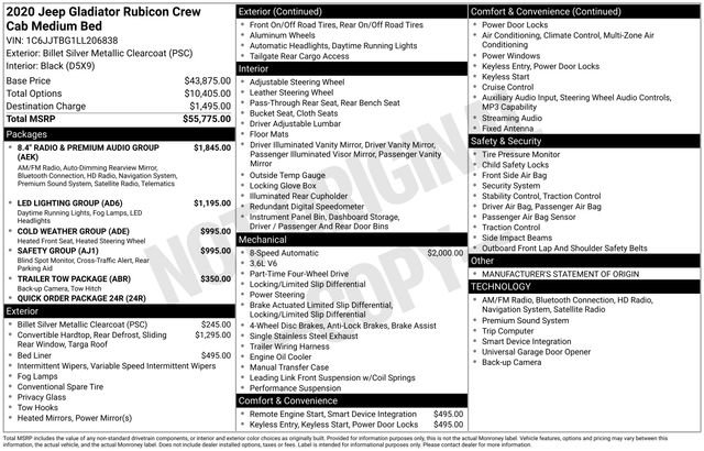 Used 2020 Jeep Gladiator Rubicon image 39