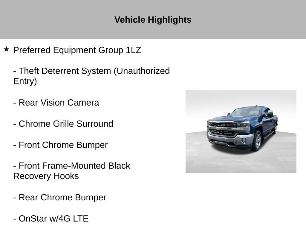 Used 2017 Chevrolet Silverado 1500 LTZ w/ LTZ Plus Package AWD/4WD image 53