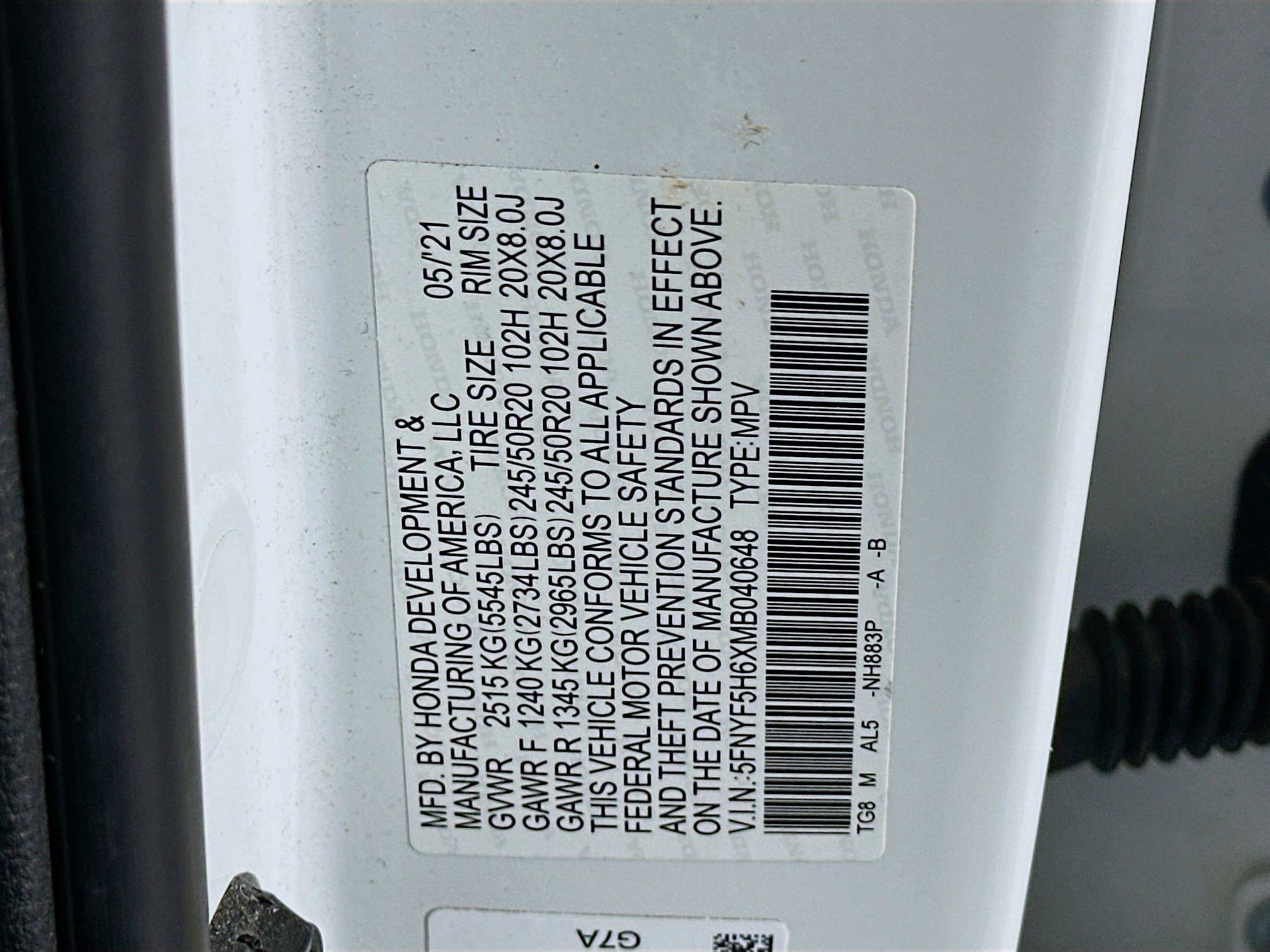 Used 2021 Honda Pilot Touring image 12