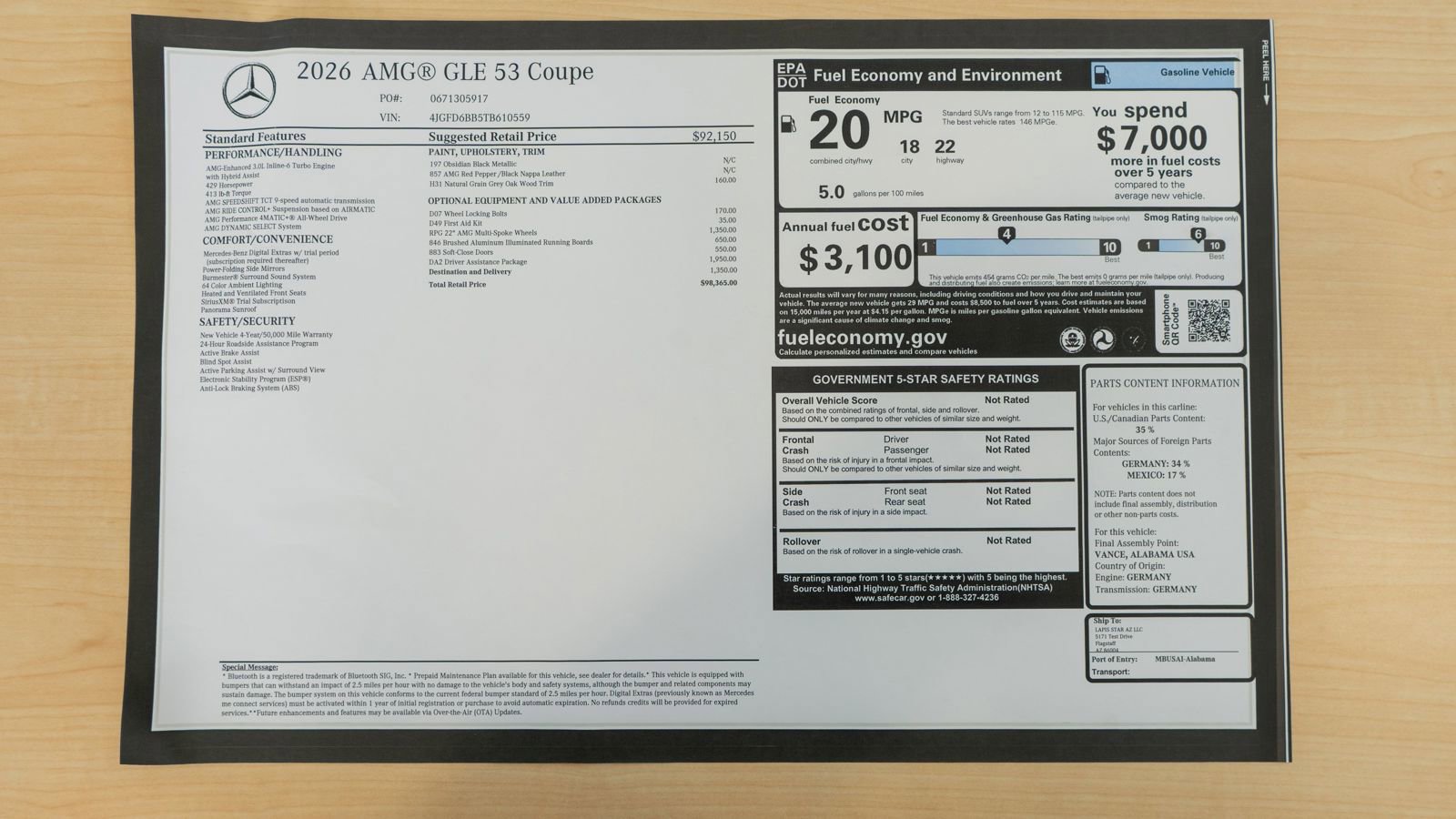 New 2026 Mercedes-Benz GLE 53 AMG 4MATIC Coupe image 36