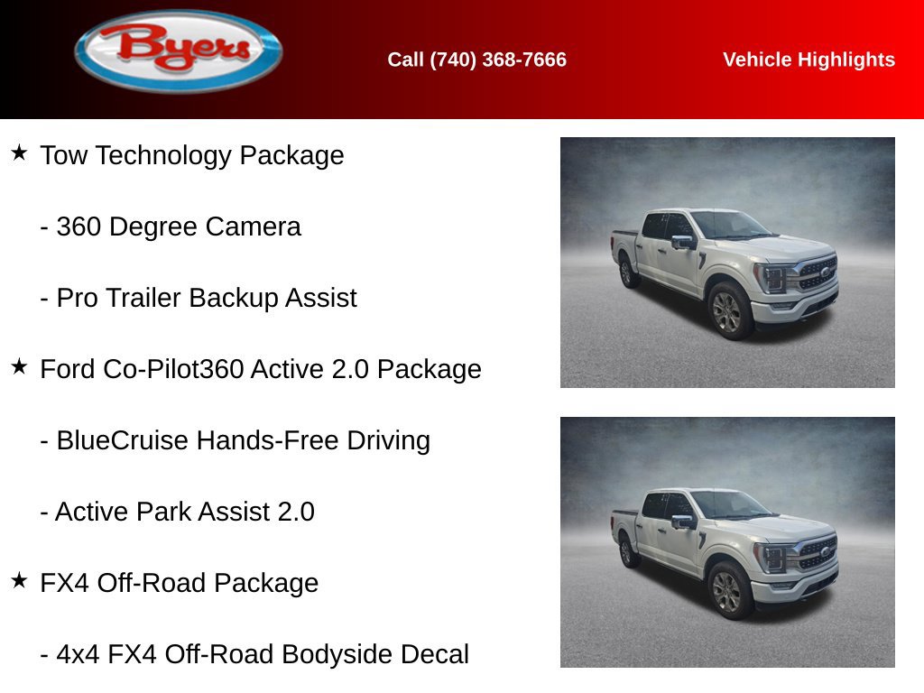 Used 2021 Ford F150 Platinum w/ FX4 Off-Road Package AWD/4WD image 11