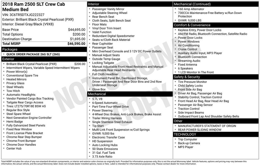 Used 2018 RAM 2500 SLT image 15