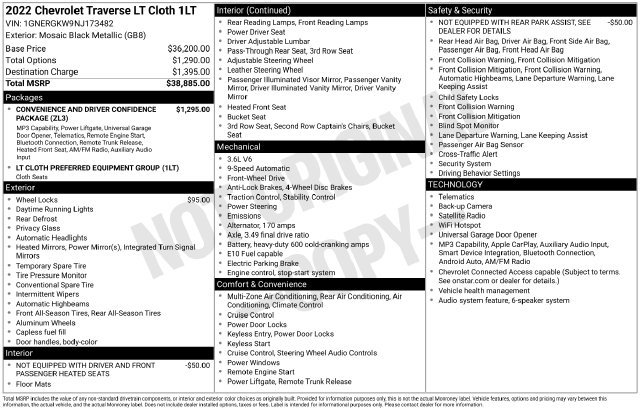 Used 2022 Chevrolet Traverse LT FWD image 31