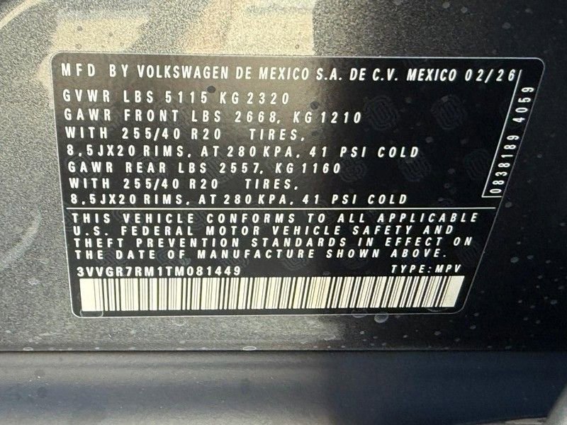 New 2026 Volkswagen Tiguan SE R-Line AWD/4WD image 17