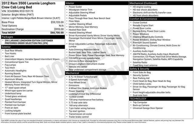 Used 2012 RAM 3500 Laramie Longhorn AWD/4WD image 6