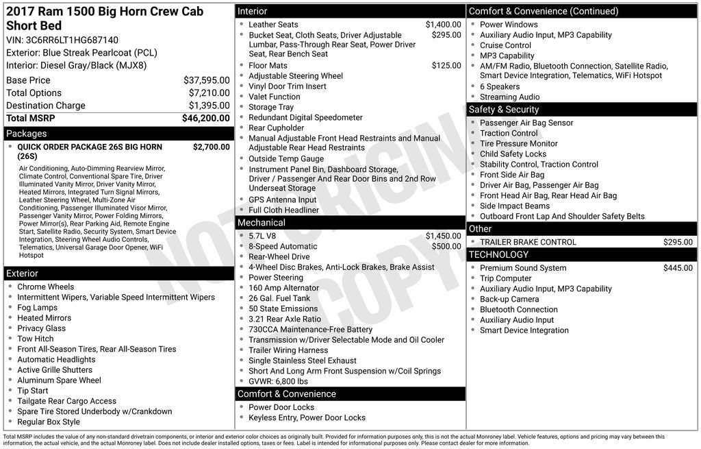 Used 2017 RAM 1500 Big Horn image 5