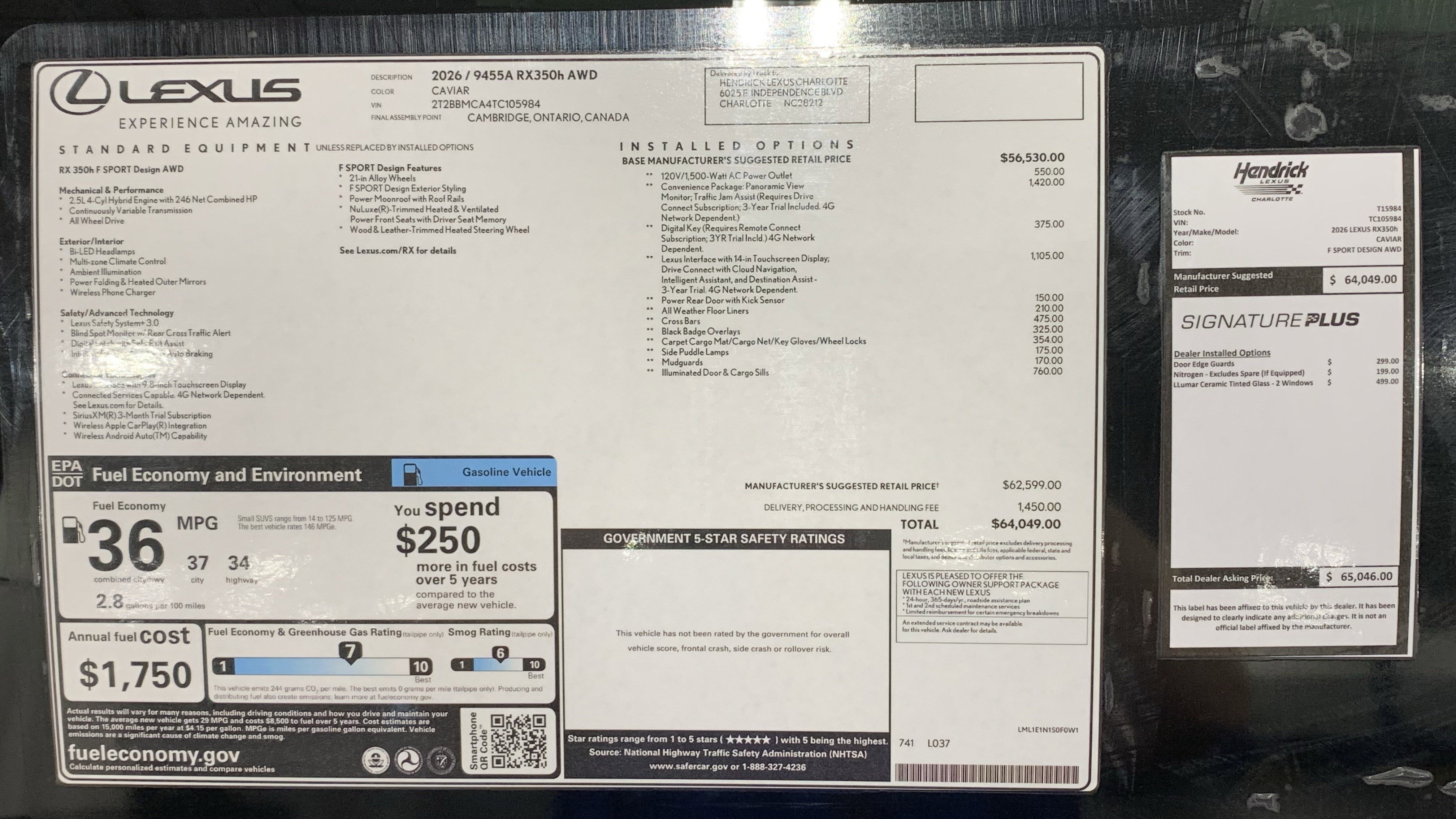 Used 2026 Lexus RX 350h image 44