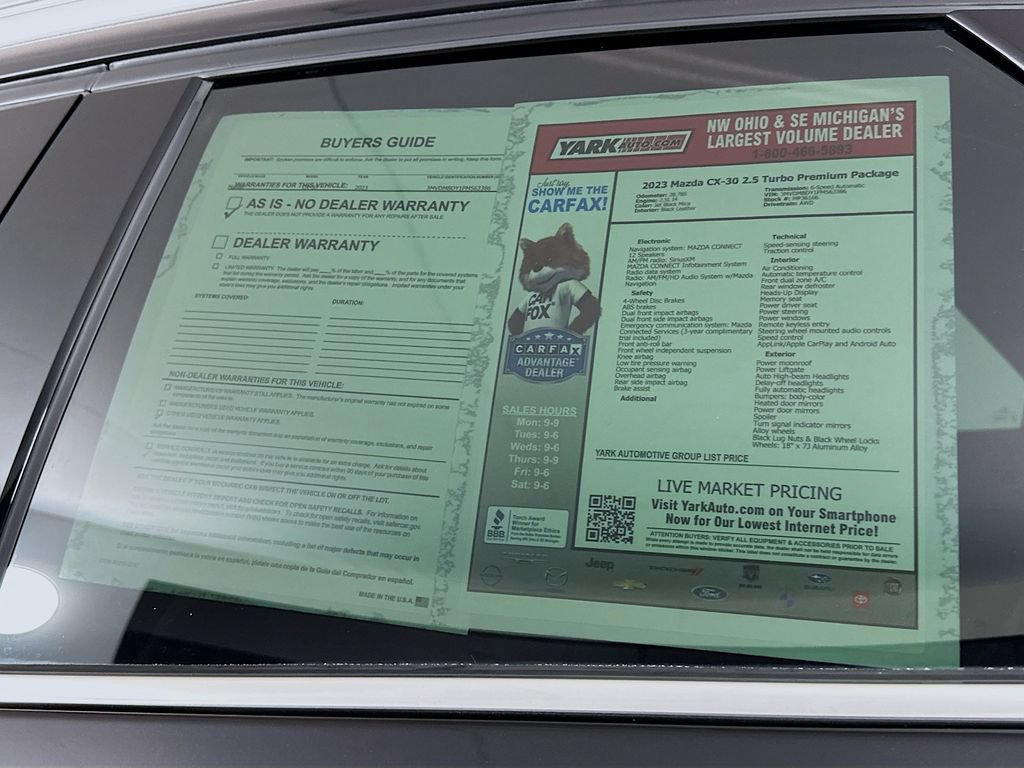 Certified 2023 MAZDA CX-30 2.5 Turbo w/ Premium Package AWD/4WD image 12