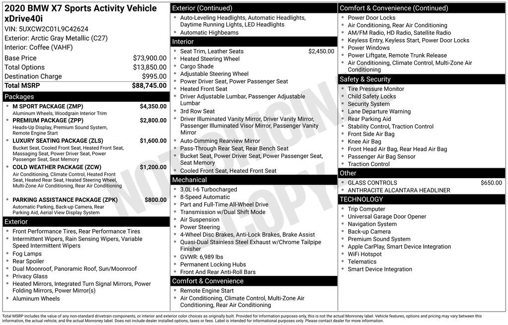 Used 2020 BMW X7 xDrive40i w/ M Sport Package image 5
