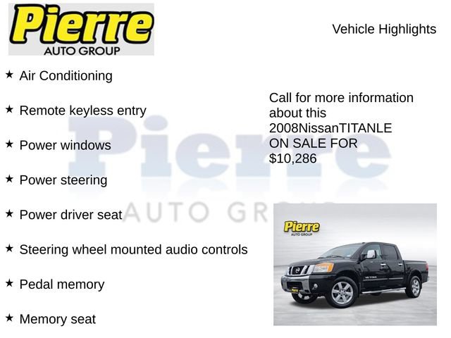 Used 2008 Nissan Titan LE w/ Tow Pkg image 15