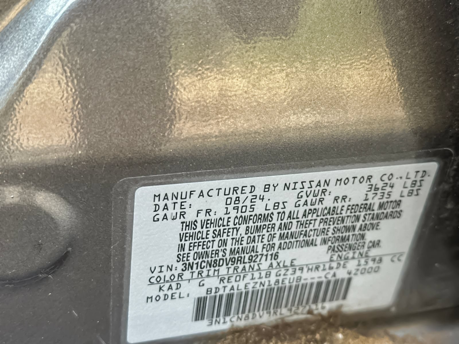 Used 2024 Nissan Versa S w/ Trunk Package FWD image 26
