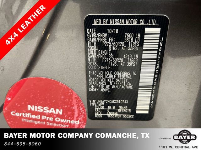 Used 2019 Nissan Armada SL w/ Premium Package image 32