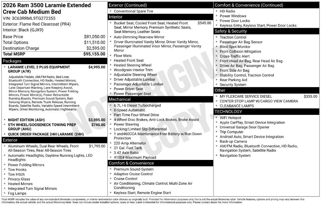 New 2026 RAM 3500 Laramie AWD/4WD image 5