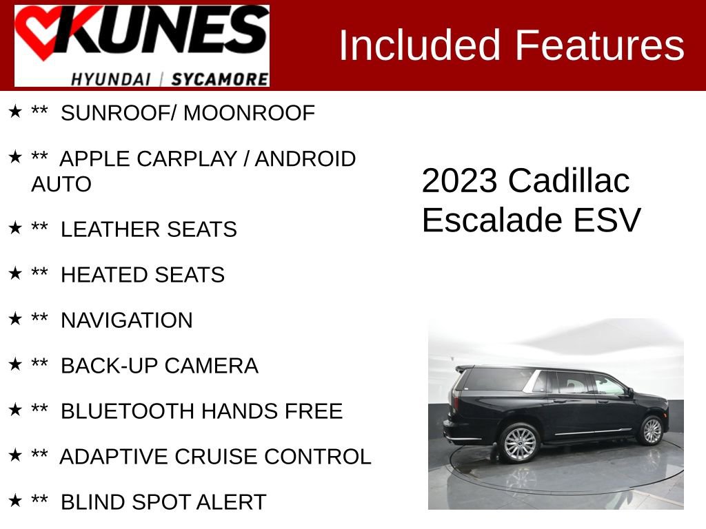 Used 2023 Cadillac Escalade ESV Premium Luxury image 2