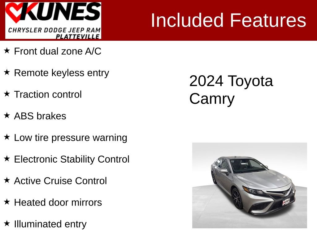 Used 2024 Toyota Camry SE image 2