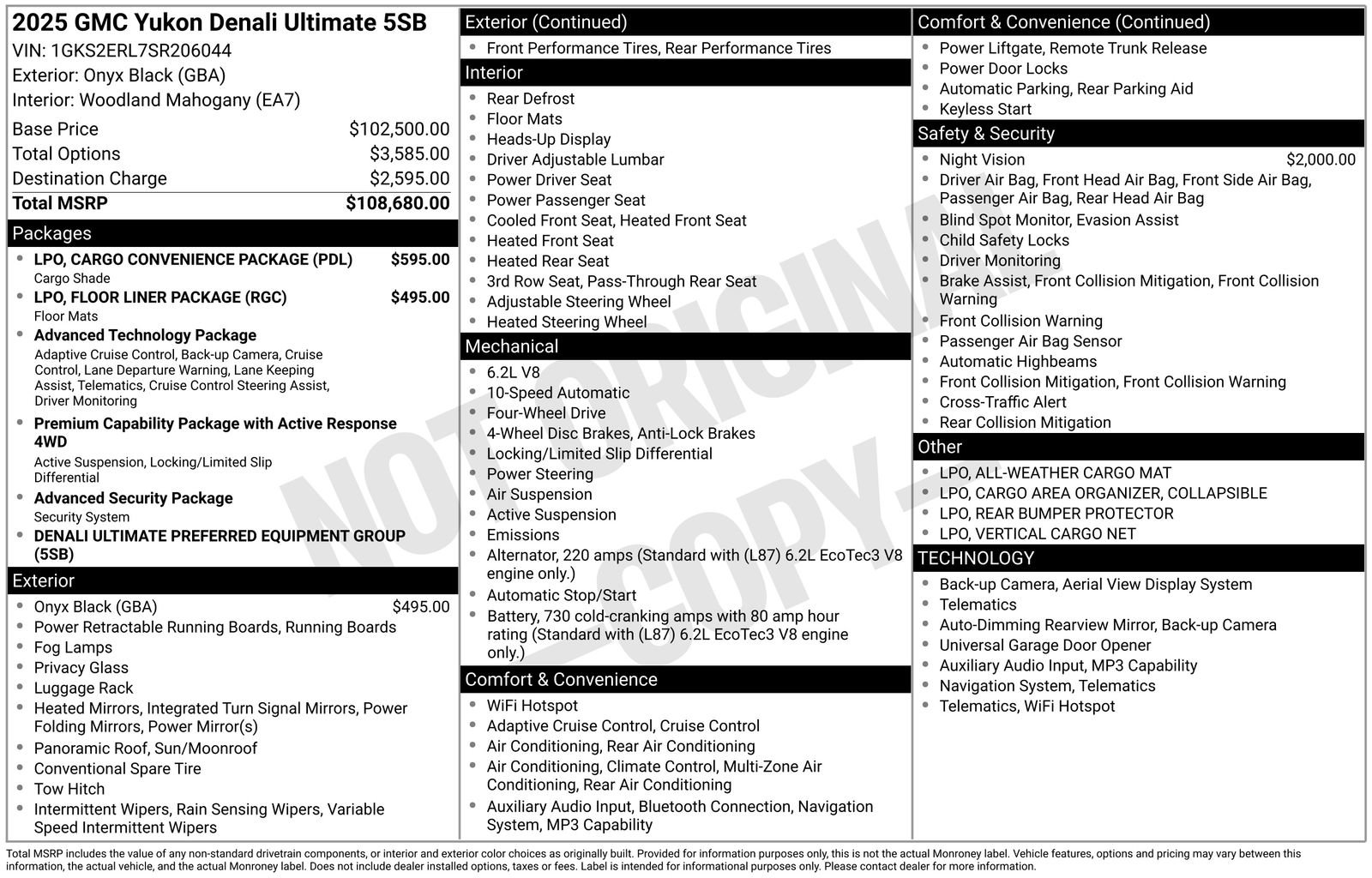 Used 2025 GMC Yukon Denali Ultimate AWD/4WD image 4